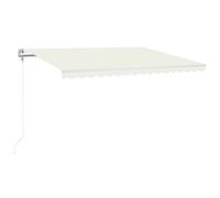 vidaXL Store automatique avec LED & capteur de vent 400x300 cm Crème