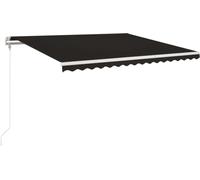 vidaXL Store automatique avec LED & capteur de vent 400x350 cm Anthracite