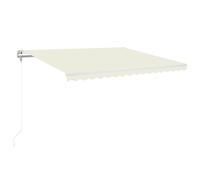 vidaXL Store automatique avec LED & capteur de vent 400x350 cm Crème