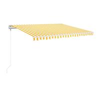 vidaXL Store automatique avec LED & capteur de vent 400x350 jaune/blanc