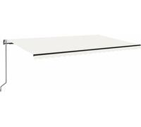 vidaXL Store automatique avec LED & capteur de vent 500x300 Crème