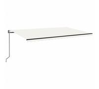 vidaXL Store automatique avec LED & capteur de vent 500x350 cm Crème