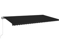 vidaXL Store automatique avec LED & capteur de vent 600x350 cm Anthracite