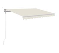 vidaXL Store automatique avec LED et capteur de vent 350 x 250 cm, couleur crème
