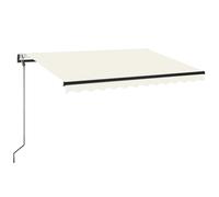 vidaXL Store automatique avec LED et capteur de vent 350 x 250 cm, couleur crème