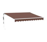 vidaXL Store automatique avec LED marron 300 x 250 cm