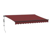 vidaXL Store automatique avec LED rouge vin 350 x 250 cm