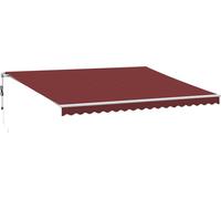 vidaXL Store automatique avec LED rouge vin 450x350 cm