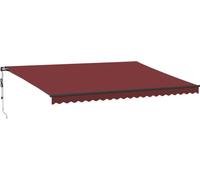 vidaXL Store rétractable automatique avec LED rouge vin 500x350 cm