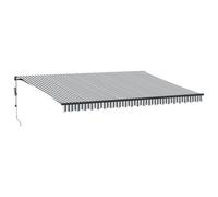 vidaXL Store automatique avec LEDs Anthracite & Blanc 500x350 cm