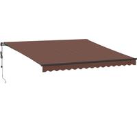 vidaXL Store automatique avec LEDs Marron 400x300 cm