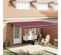 vidaXL Store automatique avec LEDs Marron 450x300 cm