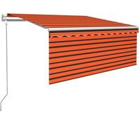 vidaXL Store automatique avec rouleau LED Capteur de vent 3,5 x 2,5 m