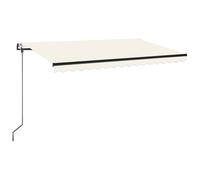 vidaXL Store automatique rétractable 400x350 cm Crème