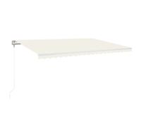 vidaXL Store automatique rétractable 500x300 cm Crème