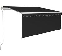 vidaXL Store automatique rétractable avec volant 3,5x2,5 m Anthracite