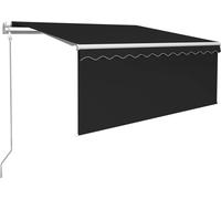vidaXL Store automatique rétractable avec volant 3x2,5 m Anthracite