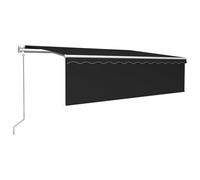 vidaXL Store automatique rétractable avec volant 5x3 m Anthracite