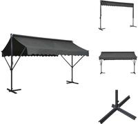 vidaXL Store autoportant 400x300 cm Anthracite - Parasols & Protection solaire