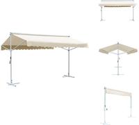 vidaXL Store autoportant 500x300 cm Crème - Parasols & Protection solaire
