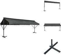 vidaXL Store autoportant 600 x 300 cm, anthracite - Parasols et protections solaires