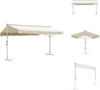 vidaXL Store autoportant 600 x 300 cm, couleur crème - Parasols et protections solaires
