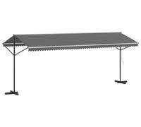 vidaXL Store autoportant gris 6 x 3 m en polyester