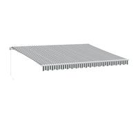 vidaXL Store avec éclairage LED Manuel Anthracite & Blanc 450x300 cm
