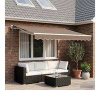 vidaXL, store enroulable, couleur taupe, 450 x 350 cm, polyester