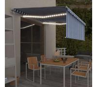 vidaXL Store banne électrique avec LED et capteur 4 x 3 m