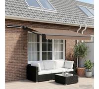 Auvent électrique rétractable vidaXL, couleur taupe