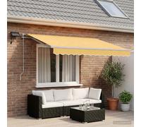vidaXL Store à rallonge couleur sable 400 x 300 cm en tissu et aluminium