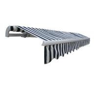 vidaXL Store banne motorisé 400 cm bleu/blanc