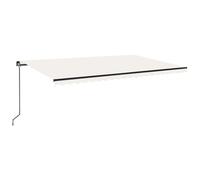 vidaXL Store banne rétractable 500x300 cm Crème