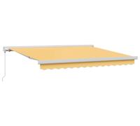 vidaXL Store banne rétractable couleur sable 500 x 300 cm en toile et aluminium