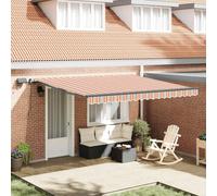 vidaXL Store banne télescopique multicolore 400 x 350 cm en tissu et aluminium