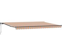 vidaXL Store banne télescopique multicolore 500 x 350 cm en tissu et aluminium