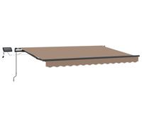vidaXL Store banne télescopique taupe 300 x 250 cm, toile et aluminium