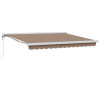 vidaXL Store banne télescopique taupe 350 x 250 cm en tissu et métal