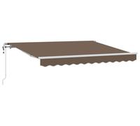 vidaXL Store banne télescopique taupe 450 x 300 cm, toile et aluminium