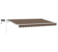 vidaXL Store banne télescopique taupe 450 x 300 cm, toile et aluminium