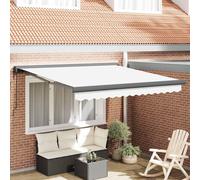 vidaXL Store à rallonge blanc 350 x 250 x 165 cm en tissu et métal
