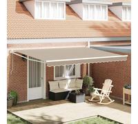vidaXL Store coulissant beige 450 x 300 x 165 cm