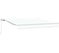 vidaXL Store coulissant blanc 350 x 250 cm en polyester et aluminium