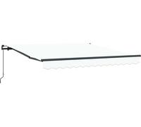 vidaXL Store coulissant blanc 350 x 250 cm en polyester et aluminium