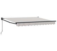 vidaXL Store coulissant gris clair et blanc 3 x 2,5 m
