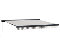 vidaXL Store coulissant gris clair et blanc 500 x 300 cm