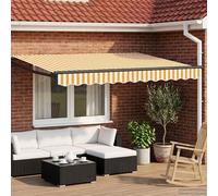 vidaXL Store coulissant jaune et blanc 3 x 2 m