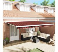vidaXL Store coulissant orange et marron 500 x 300 x 165 cm