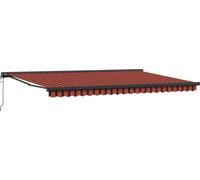 vidaXL Store coulissant orange et marron 500 x 300 x 165 cm
